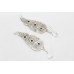 Handmade Wings Feather Earrings Designer 925 Sterling Silver Zircon Stones a